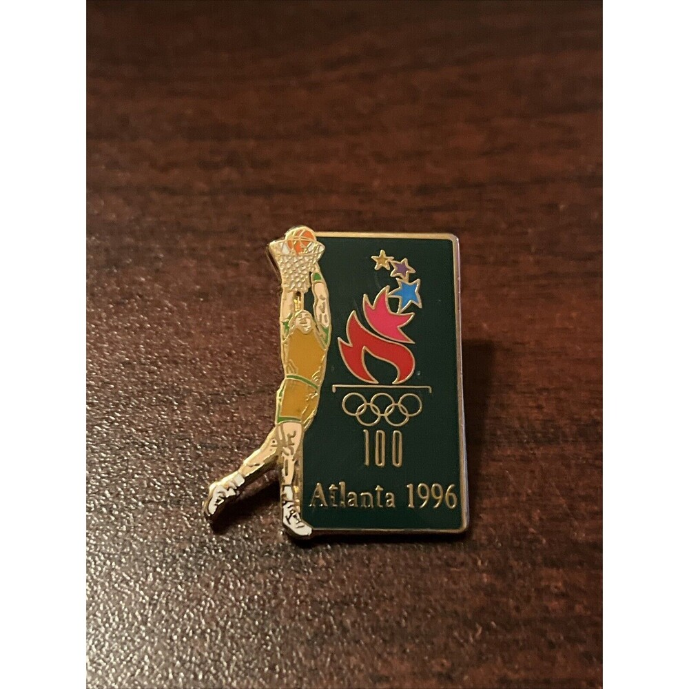 Vintage 1996 Atlanta Olympics Basketball‎ Hoop Lapel Hat Pin